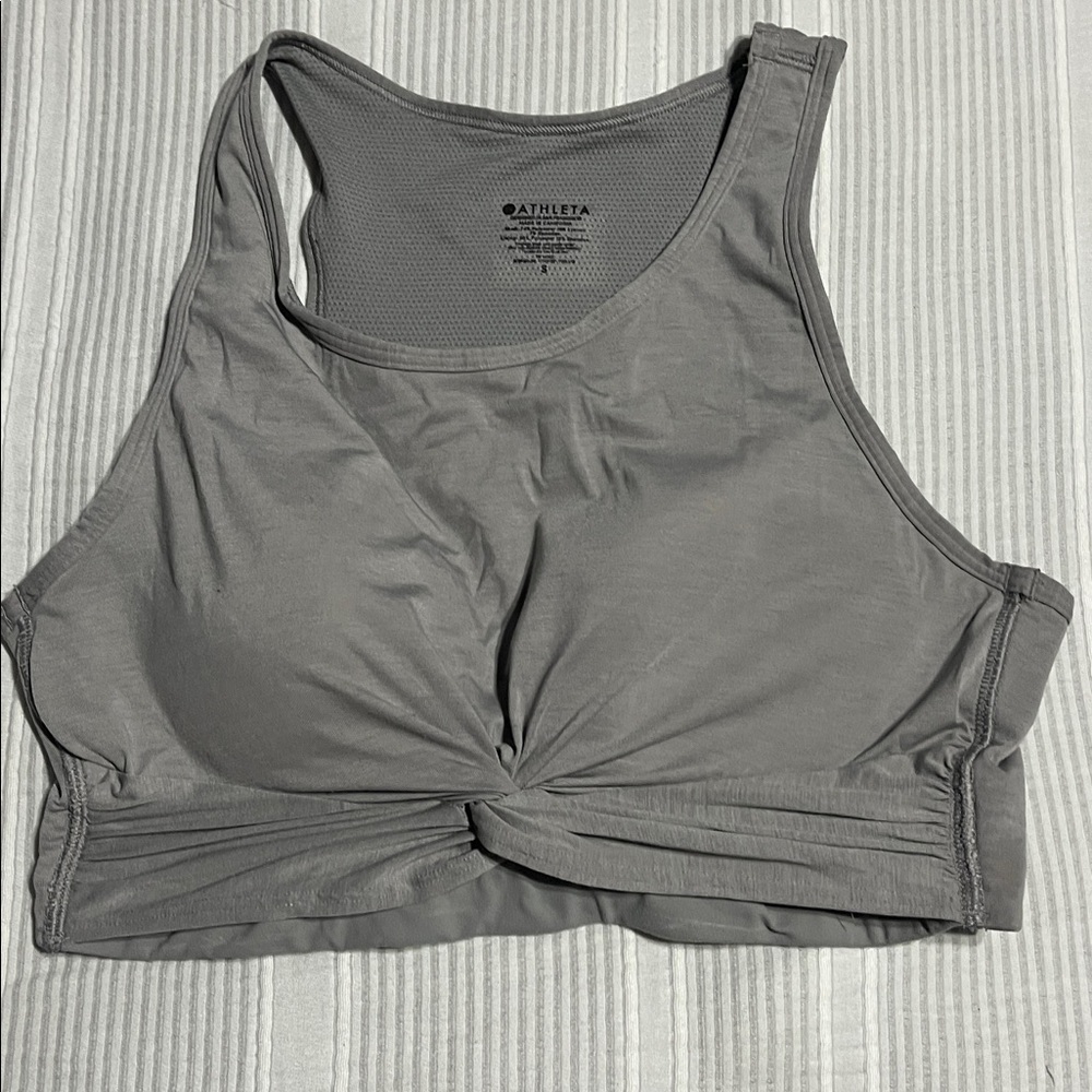 Athleta Charcoal Twist Front Bra